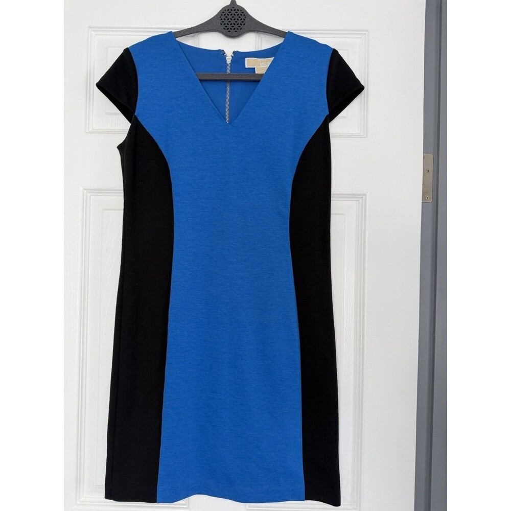 Michael Michael Kors Colorblock Sheath Dress Blue Black 6P Petite
